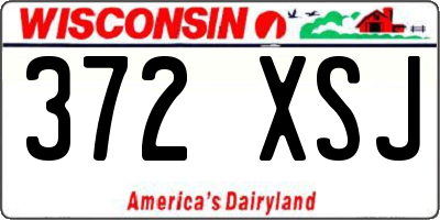 WI license plate 372XSJ