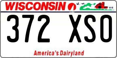 WI license plate 372XSO