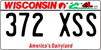 WI license plate 372XSS