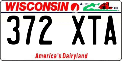 WI license plate 372XTA