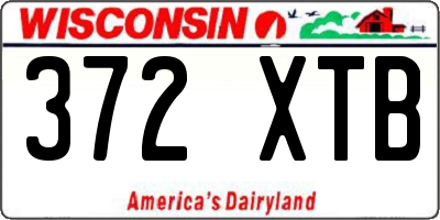 WI license plate 372XTB