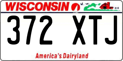 WI license plate 372XTJ