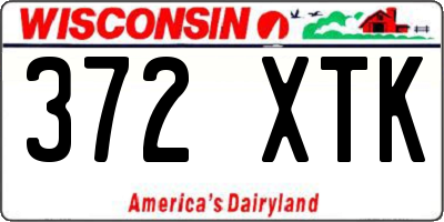 WI license plate 372XTK