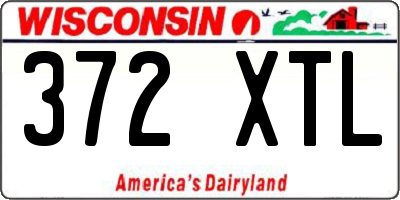 WI license plate 372XTL