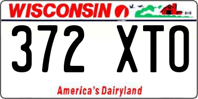 WI license plate 372XTO
