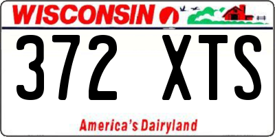 WI license plate 372XTS