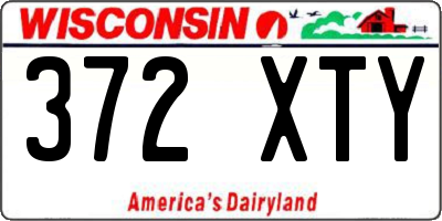 WI license plate 372XTY