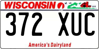 WI license plate 372XUC