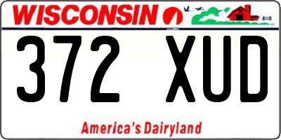 WI license plate 372XUD