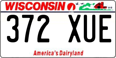 WI license plate 372XUE