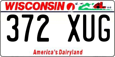 WI license plate 372XUG