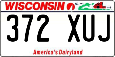 WI license plate 372XUJ