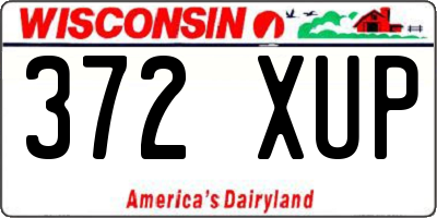 WI license plate 372XUP