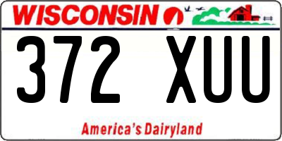 WI license plate 372XUU