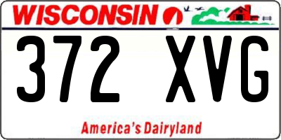WI license plate 372XVG