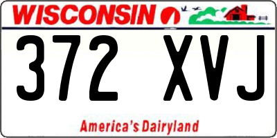 WI license plate 372XVJ