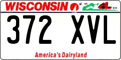WI license plate 372XVL