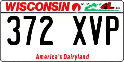 WI license plate 372XVP