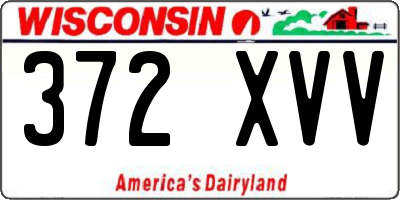 WI license plate 372XVV