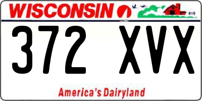 WI license plate 372XVX