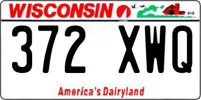 WI license plate 372XWQ