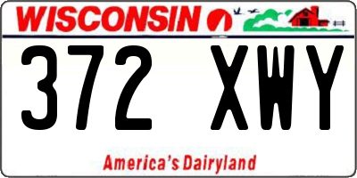 WI license plate 372XWY