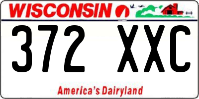 WI license plate 372XXC