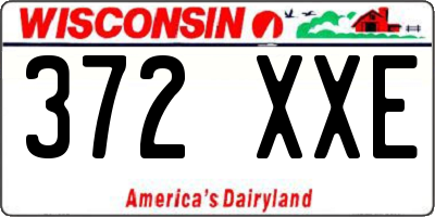 WI license plate 372XXE