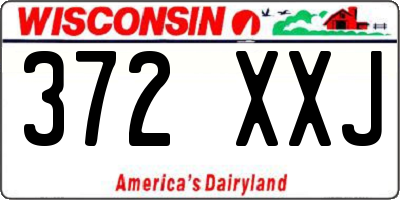 WI license plate 372XXJ