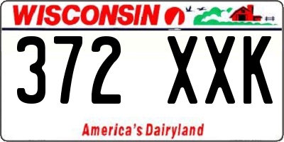 WI license plate 372XXK