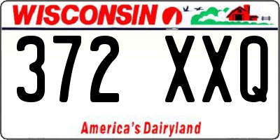 WI license plate 372XXQ
