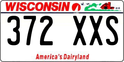 WI license plate 372XXS