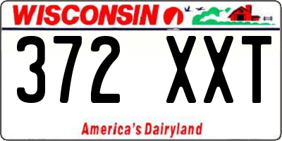 WI license plate 372XXT