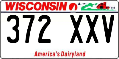 WI license plate 372XXV