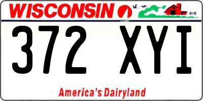 WI license plate 372XYI