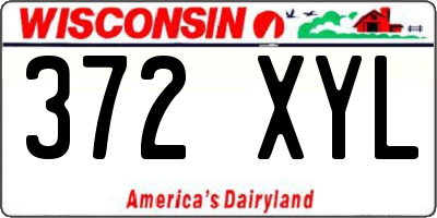 WI license plate 372XYL