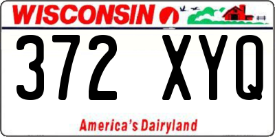 WI license plate 372XYQ
