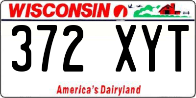 WI license plate 372XYT
