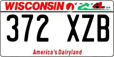 WI license plate 372XZB