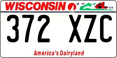 WI license plate 372XZC