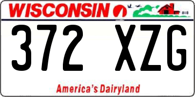 WI license plate 372XZG