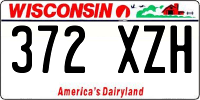 WI license plate 372XZH