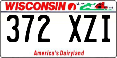 WI license plate 372XZI