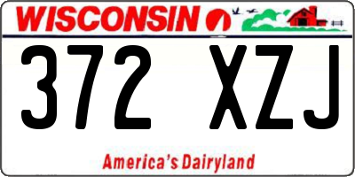 WI license plate 372XZJ