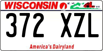 WI license plate 372XZL