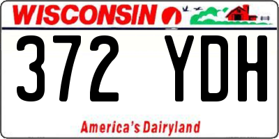 WI license plate 372YDH