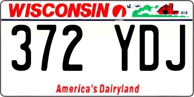 WI license plate 372YDJ