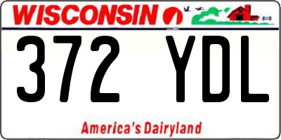 WI license plate 372YDL