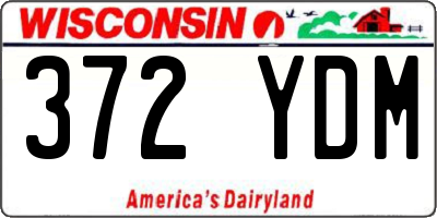 WI license plate 372YDM