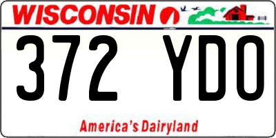 WI license plate 372YDO